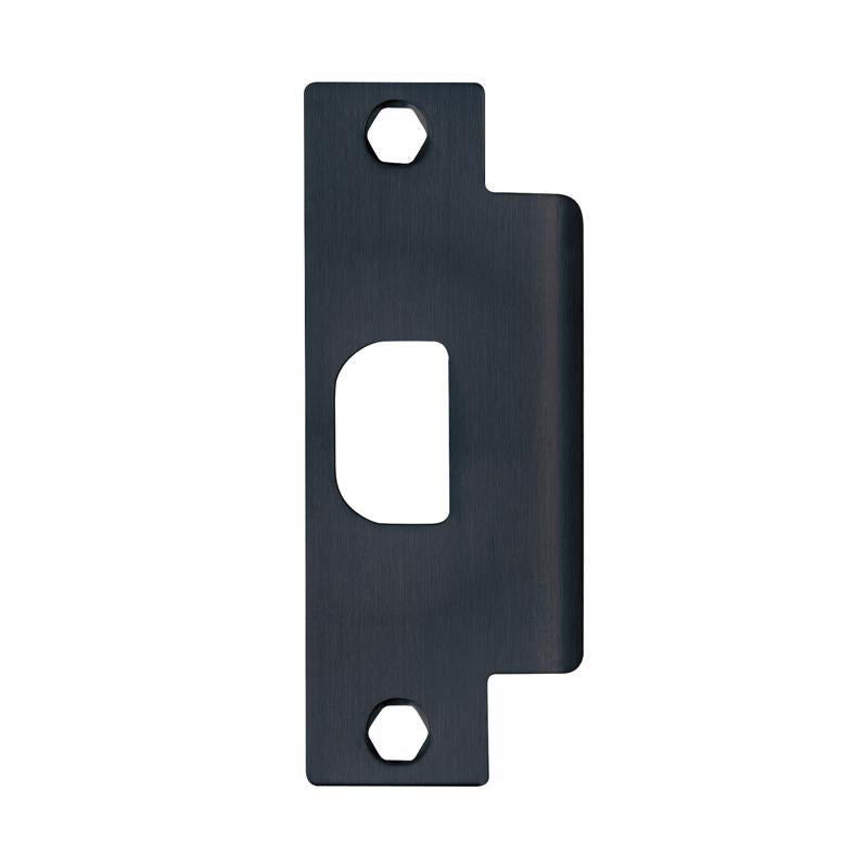 Tell Matte Black Steel Strike Plate
