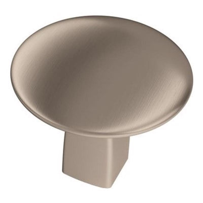 Amerock Riva Contemporary Cylinder Cabinet Knob 1-1/4 in. D 1-1/16 in. Satin Nickel