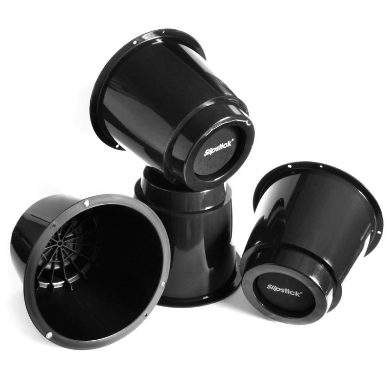 Slipstick Plastic Bed Risers Black Round 7.25 in. W 4 pk