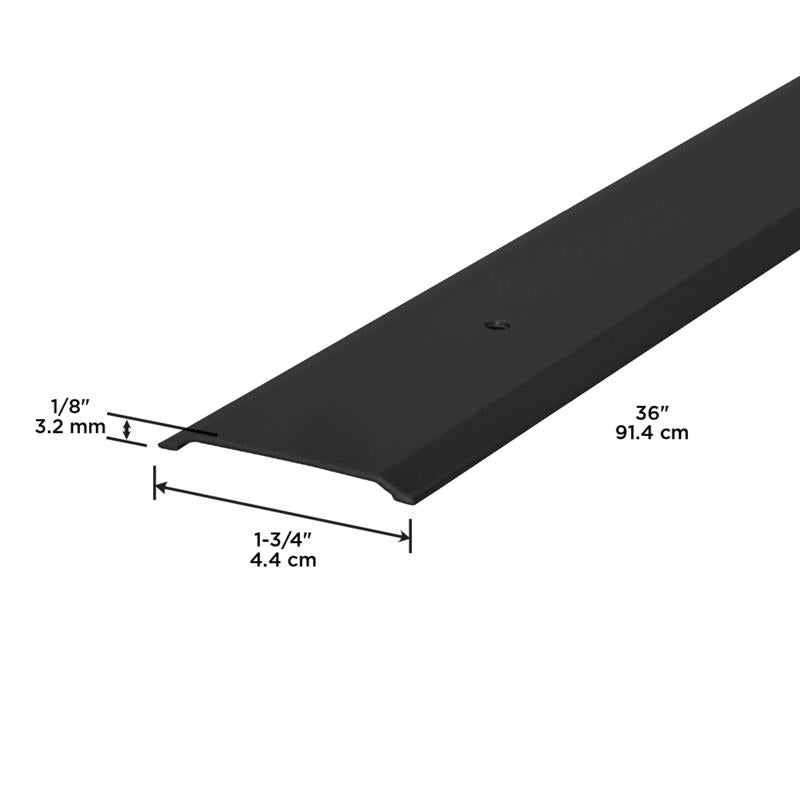 M-D Building Products 0.13 in. H X 1.75 in. W X 36 in. L Aluminum Flat Top Threshold Black