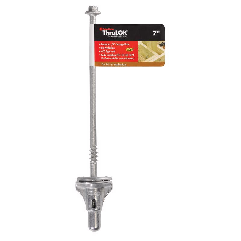 FastenMaster ThruLOK 1/2 in. X 7 in. L Hex Galvanized Steel Lag Screw