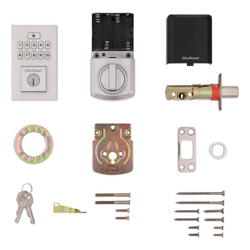 Kwikset SmartCode Satin Nickel Metal Electronic Touch Pad Deadbolt