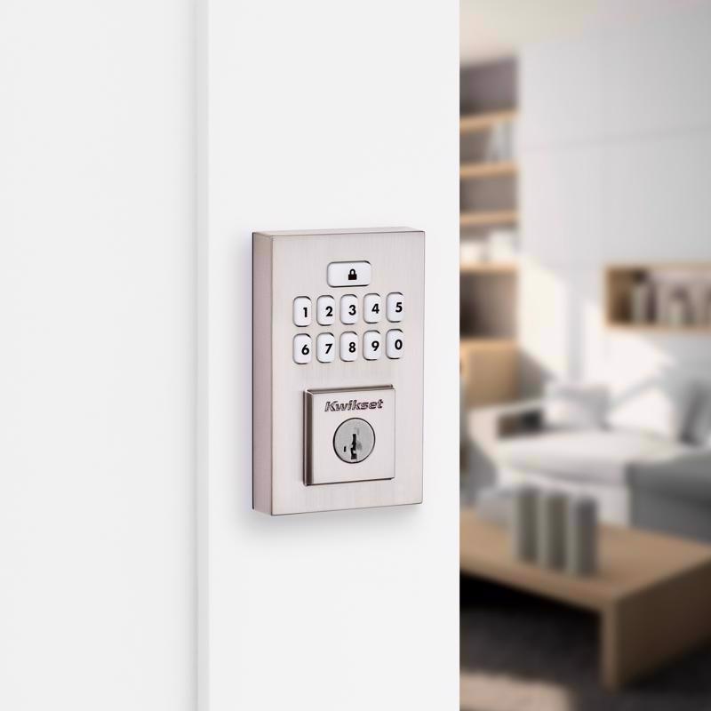 Kwikset SmartCode Satin Nickel Metal Electronic Touch Pad Deadbolt