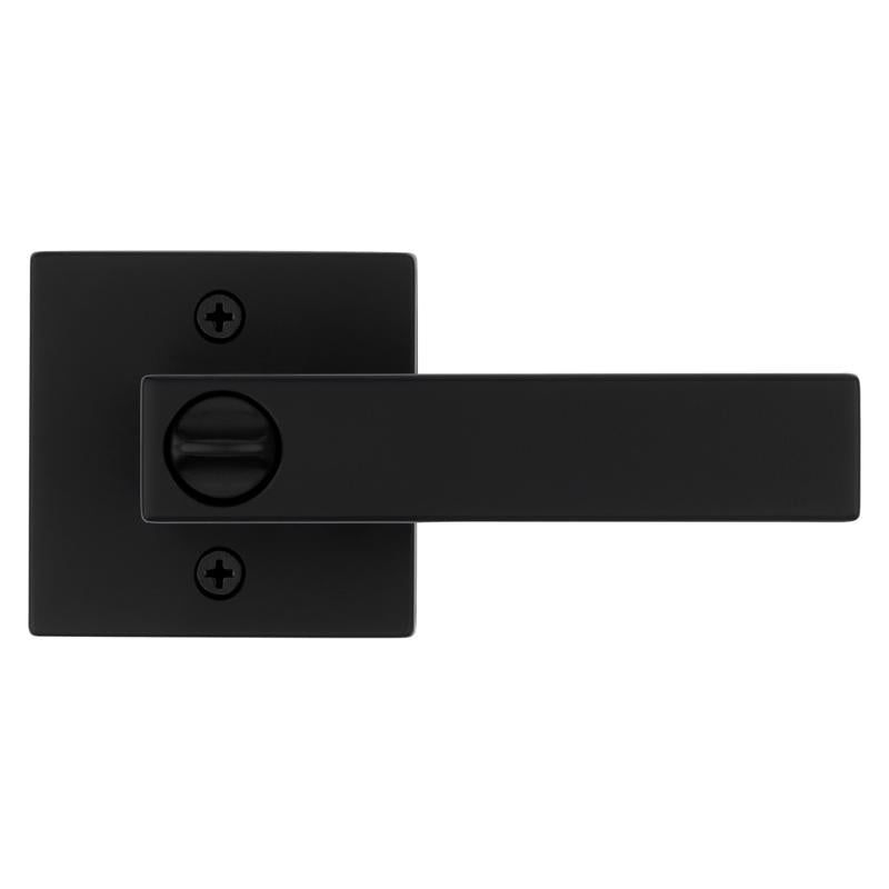 Kwikset Singapore Contemporary Matte Black Entry Door Knob 1-3/4 in.