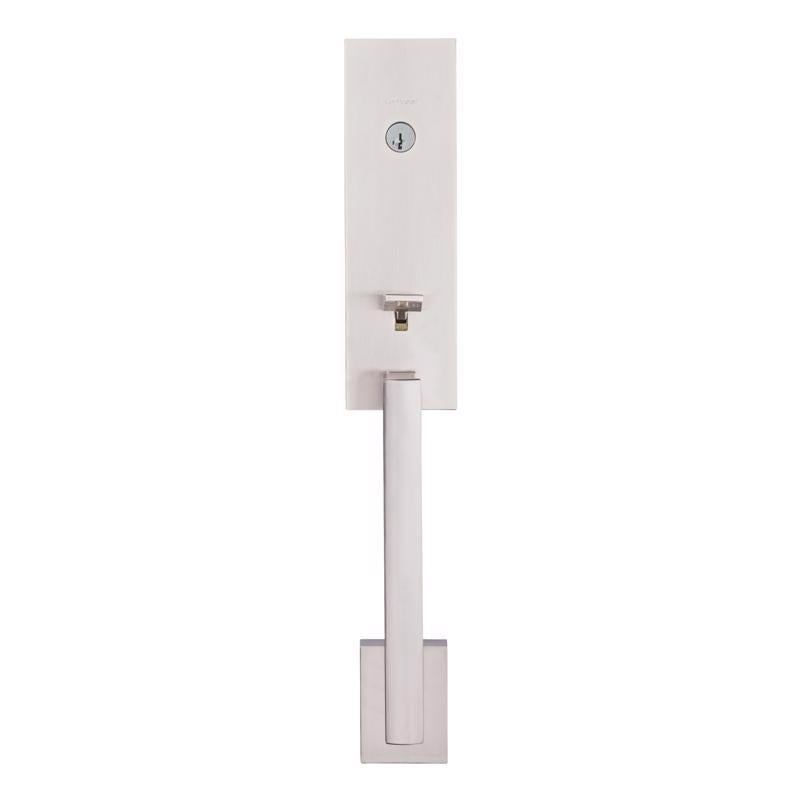 Kwikset Vancouver Satin Nickel Entry Door Knob 1-3/4 in.