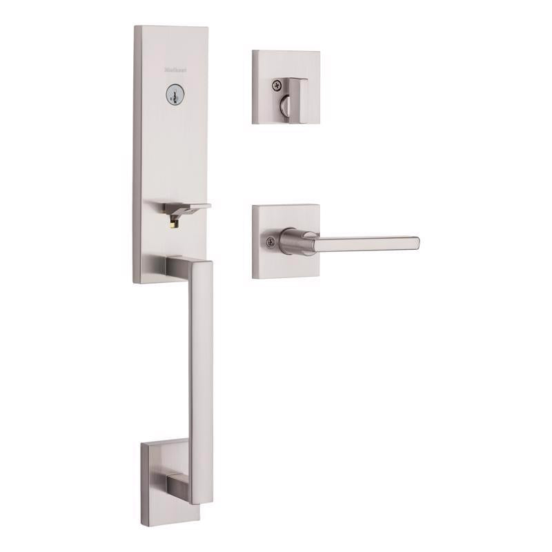 Kwikset Vancouver Satin Nickel Entry Door Knob 1-3/4 in.