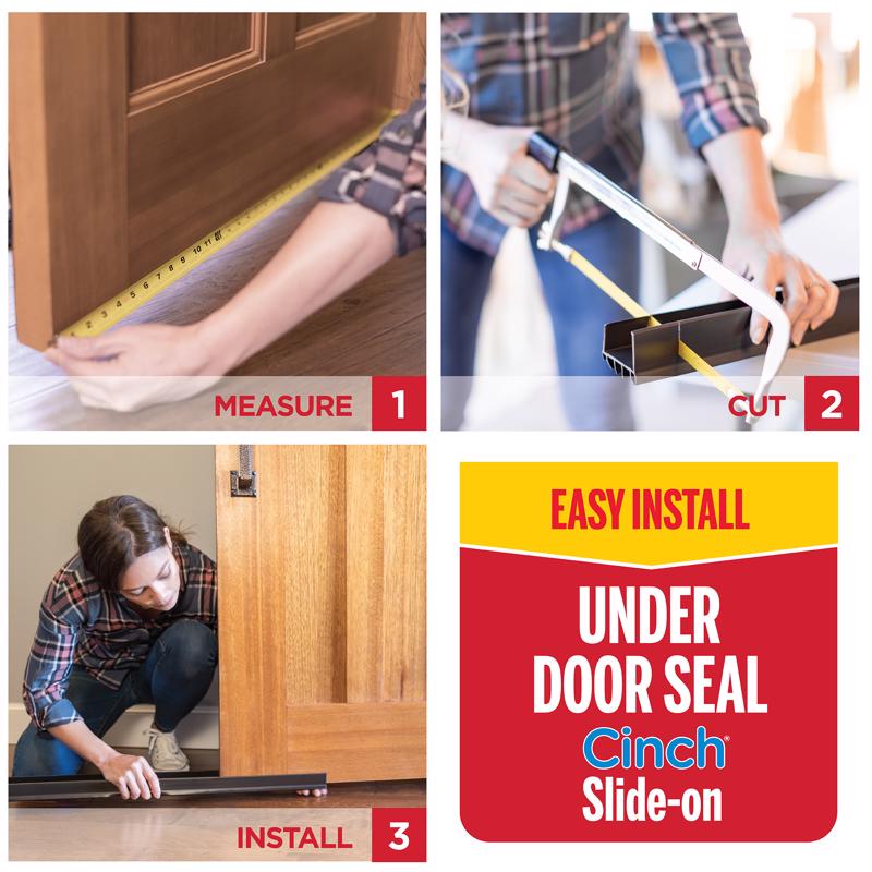 M-D Building Products CINCH White Vinyl Door Bottom For Doors 32 in. L X 1.38 in.