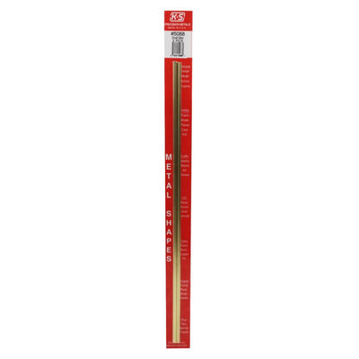 K&S 0.014 in. W X 12 in. L Star Brass Tube