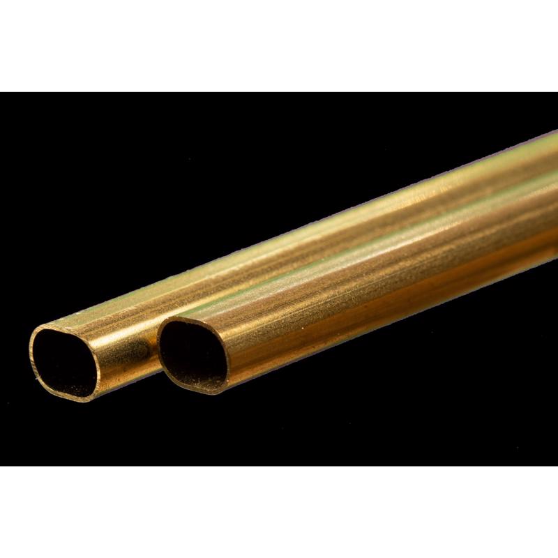 K&S .350 in. W X 12 in. L Oval Brass Tube