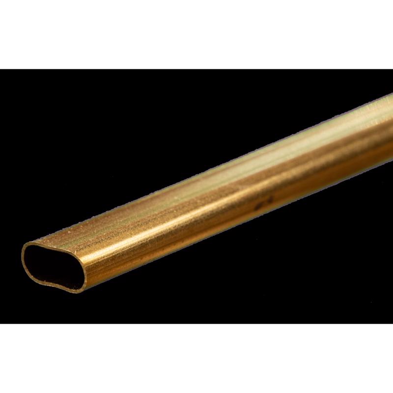 K&S 0.430 in. W X 12 in. L Oval Brass Tube