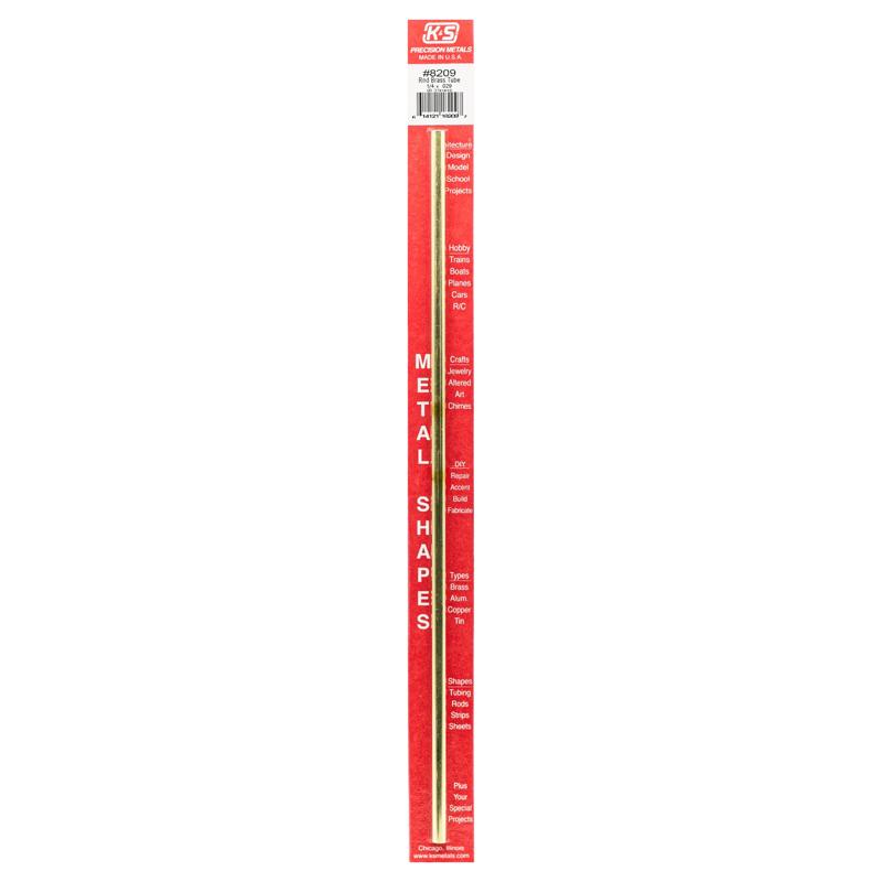 K&S 1/4 in. D X 12 in. L Round Brass Tube