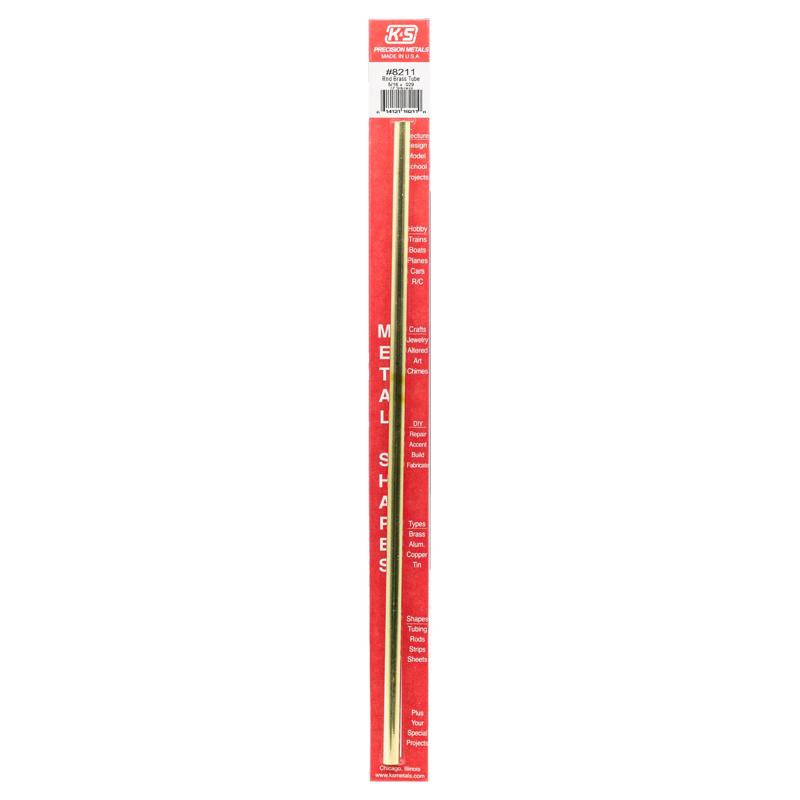 K&S 5/16 in. D X 12 in. L Round Brass Tube