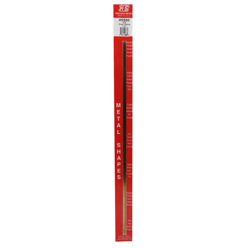 K&S 1/8 in. W X 12 in. L Rectangular Brass Tube
