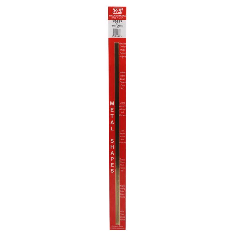 K&S 1/8 in. W X 12 in. L Rectangular Brass Tube