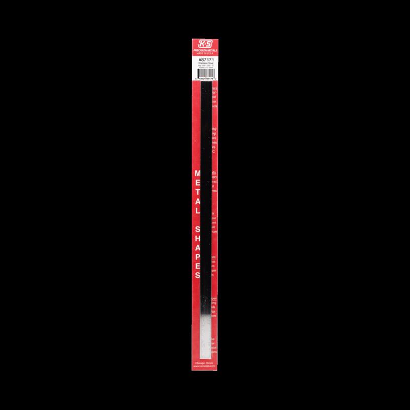 K&S 12 in. L X 0.5 in. W Mirror Stainless Steel Strip