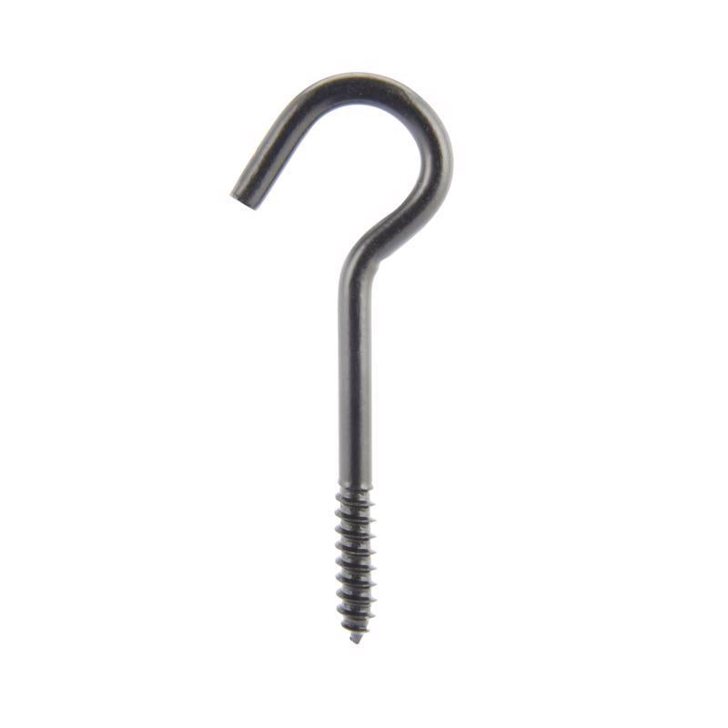 Wright Medium Matte Black Steel 5 in. L Ceiling Hook 100 lb