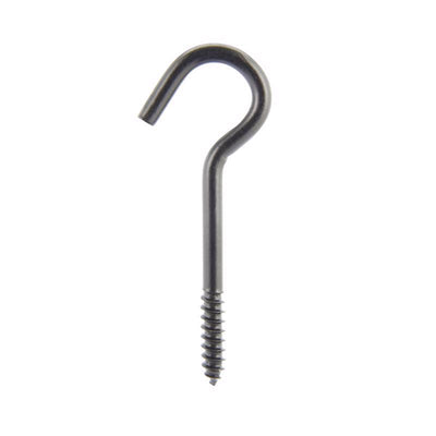 Wright Medium Matte Black Steel 5 in. L Ceiling Hook 100 lb