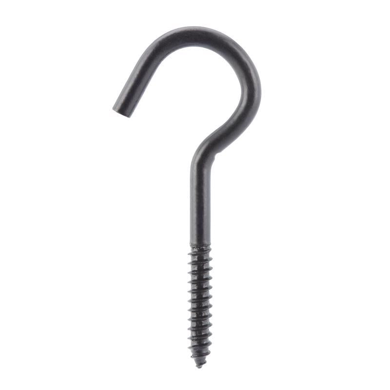 Wright Medium Matte Black Steel 4 in. L Ceiling Hook 100 lb