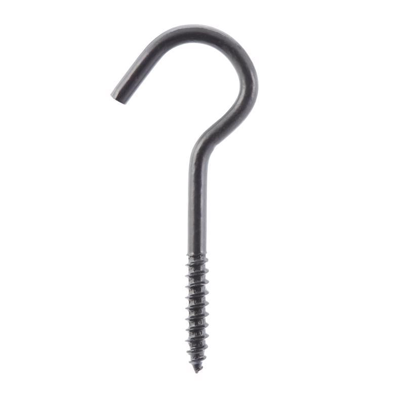 Wright Medium Matte Black Steel 3-3/8 in. L Ceiling Hook 50 lb