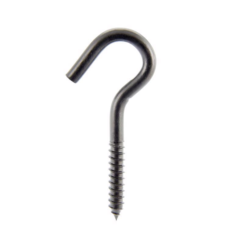 Wright Medium Matte Black Steel 4-13/16 in. L Ceiling Hook 200 lb