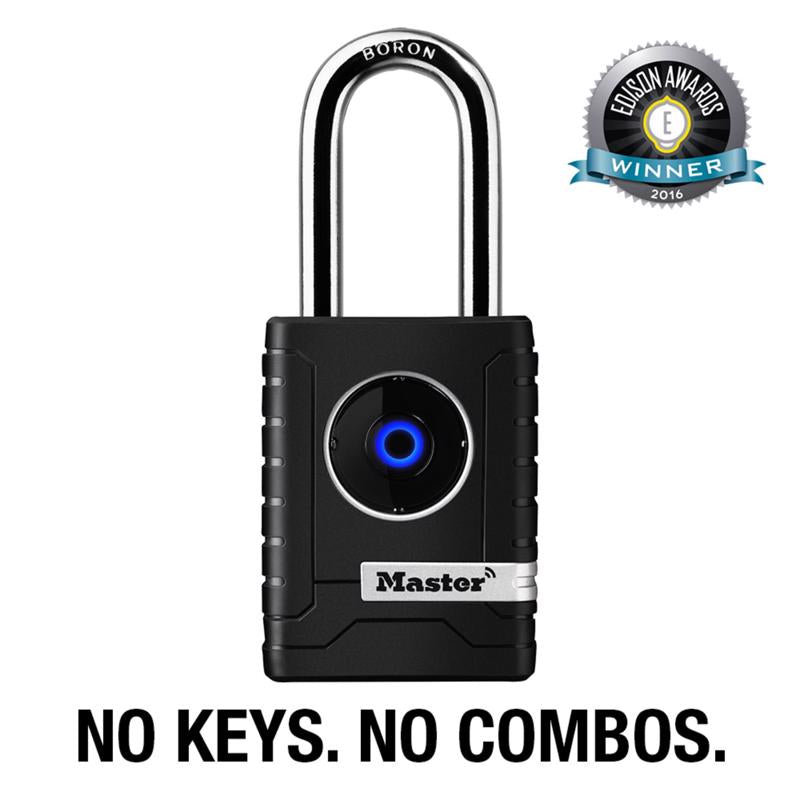 Master Lock 5-5/16 in. H X 1-1/16 in. W X 2-7/32 in. L Metal Single Locking Bluetooth Padlock