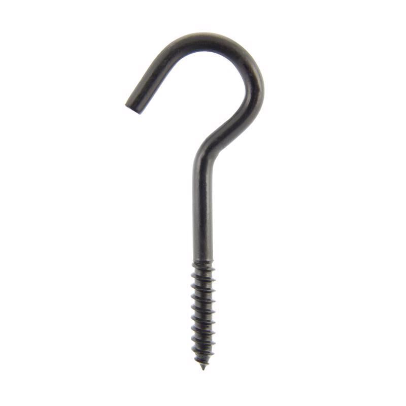 Wright Medium Matte Black Steel 4-9/16 in. L Ceiling Hook 160 lb