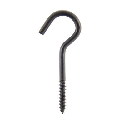 Wright Medium Matte Black Steel 4-9/16 in. L Ceiling Hook 160 lb
