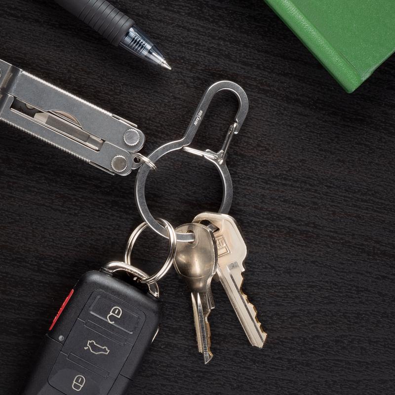 Nite Ize DualPass Stainless Steel Silver Key Ring