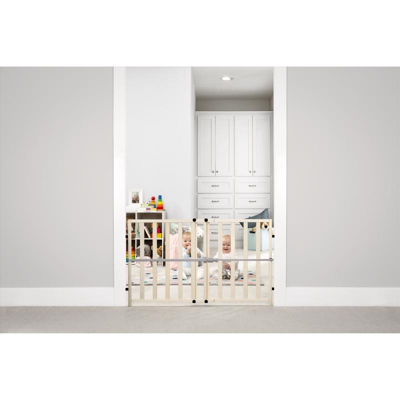 Regalo Ivory Wood Expandable Baby Gate