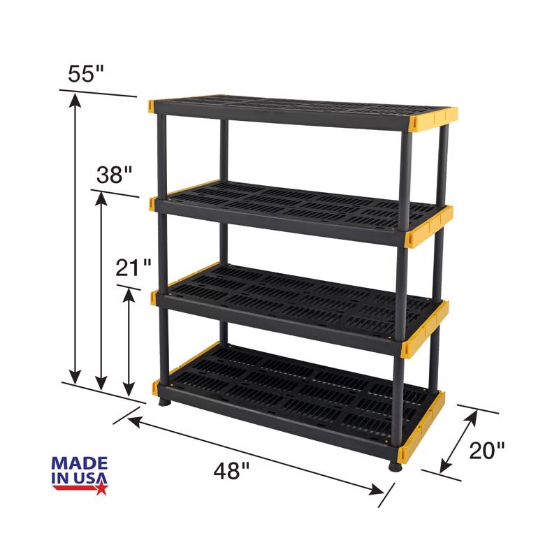Tough Shelf 55 in. H X 48 in. W X 20 in. D Resin Shelving Unit