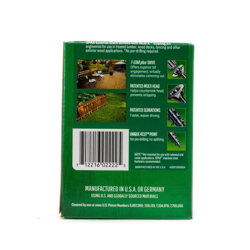 SPAX No. 10 in. X 2-1/2 in. L Gray Star Flat Head Deck Screws 1 lb 81 pc