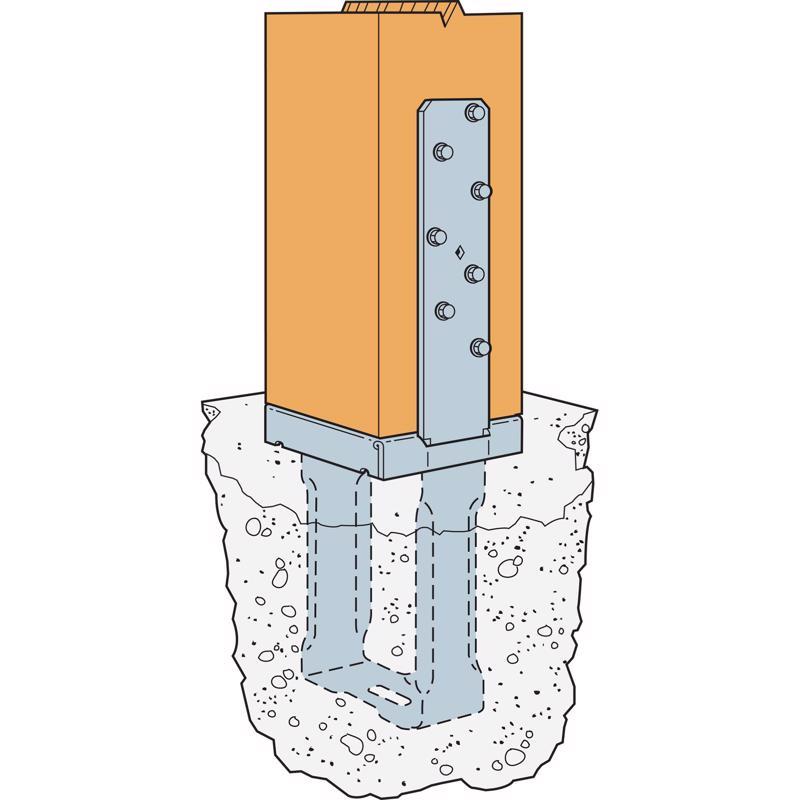 Simpson Strong-Tie 8.75 in. H X 5.5 in. W 12 Ga. Galvanized Steel Column Base