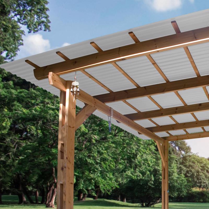 Palruf 26 in. W X 8 ft. L PVC Roof Panel White