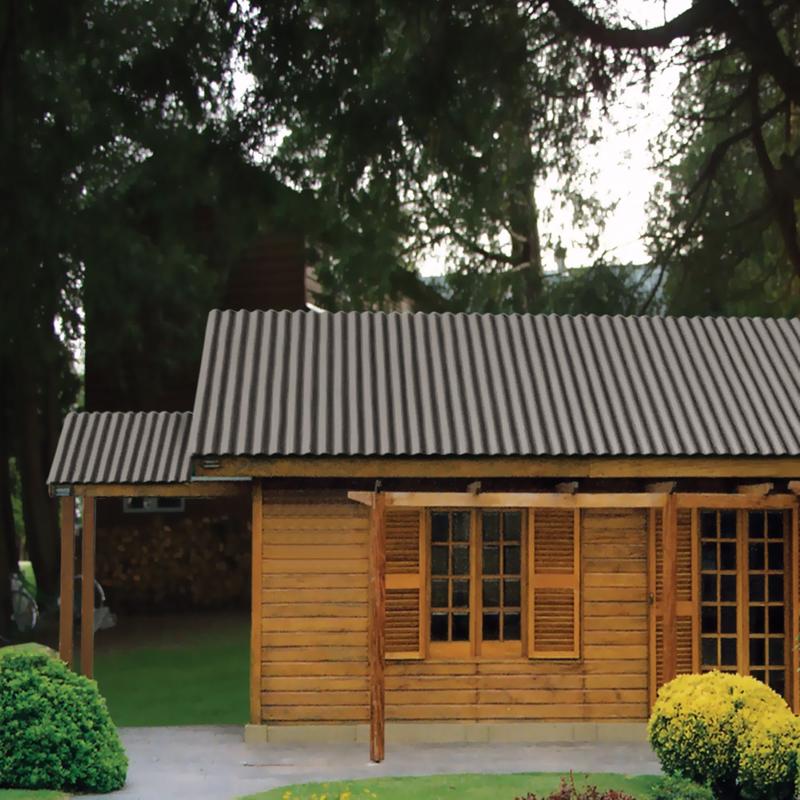 Suntop 26 in. W X 8 ft. L Polycarbonate Roof Panel Gray