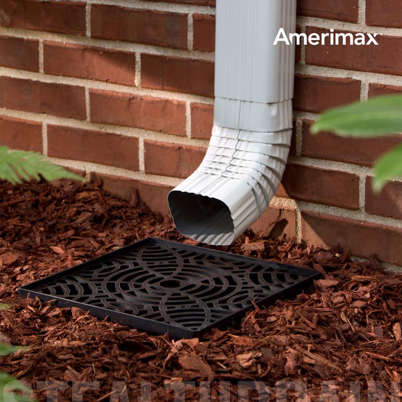 StealthDrain 4.25 in. H X 12 in. W X 12 each L Black Vinyl Downspout Extension