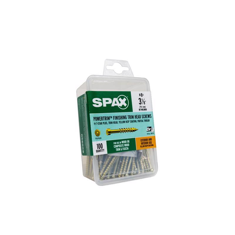 SPAX PowerTrim No. 8 in. X 3-1/8 in. L Star Round Head Serrated Trim Screws