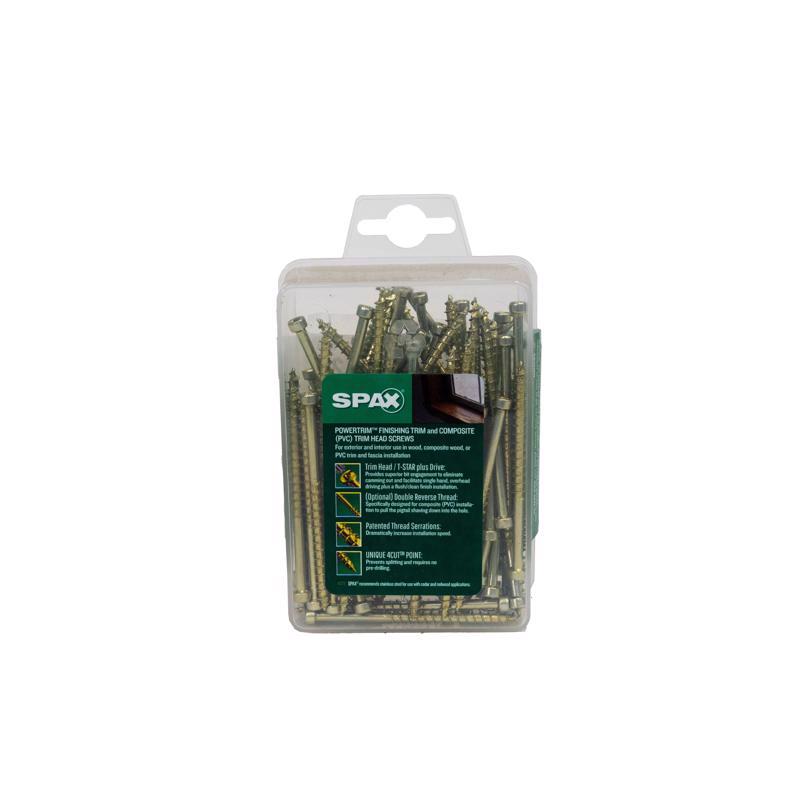 SPAX PowerTrim No. 8 in. X 2-1/2 in. L Star Round Head Serrated Trim Screws