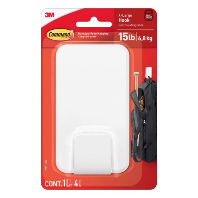 3M Command Extra Large Plastic Hook 4.7 in. L