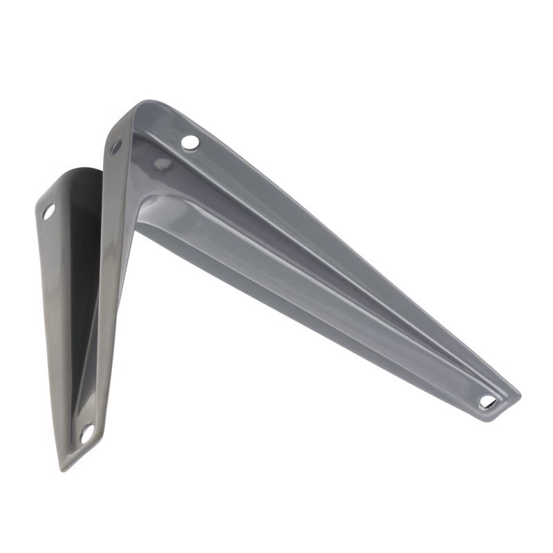 Hampton Gray Steel Shelf Bracket 18 Ga. 6 in. L 100 lb