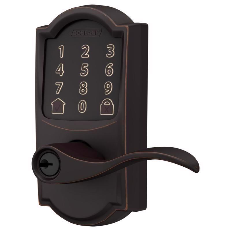 Schlage Encode Aged Bronze Metal Wi-Fi Deadbolt with Accent Lever