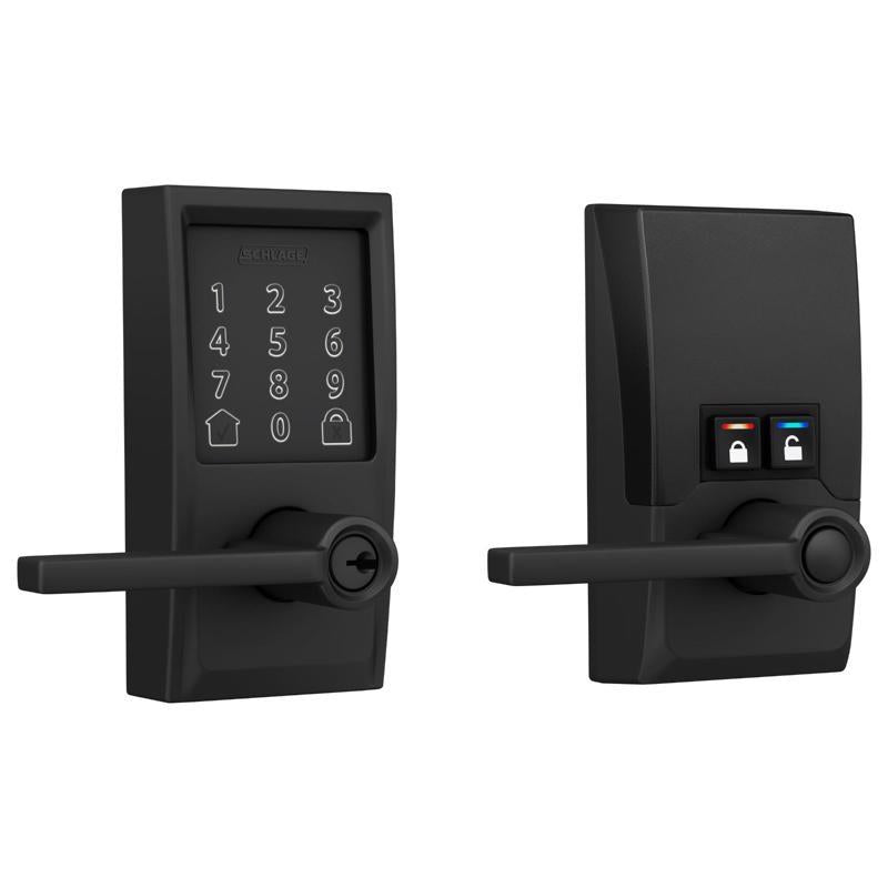 Schlage Encode Matte Black Metal Wi-Fi Deadbolt with Latitude Lever