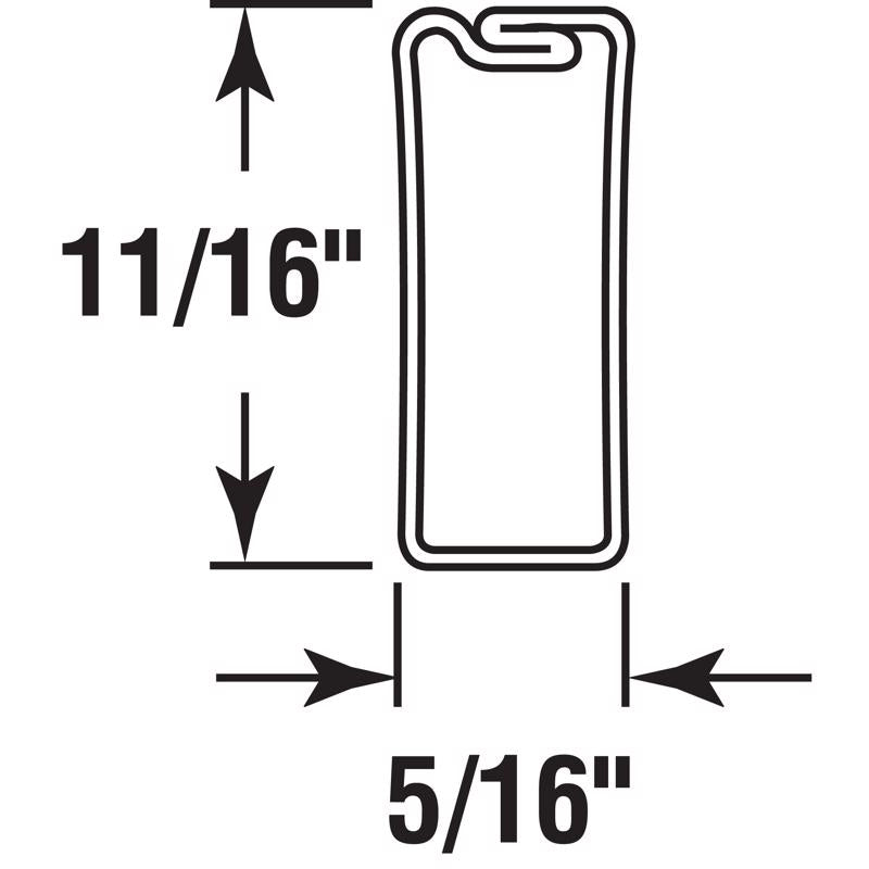 Prime-Line Bronze Black Aluminum 11/16 in. W X 5/16 in. L Spreader Bar
