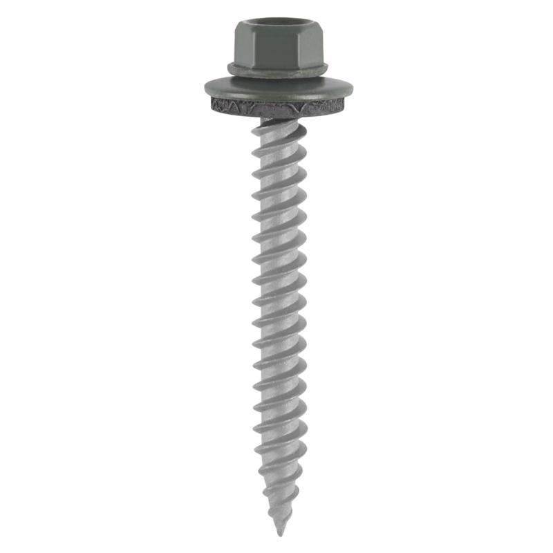 Teks No. 9 X 1-1/2 in. L Hex Drive Hex Washer Head Self Tapping Roofing Screws