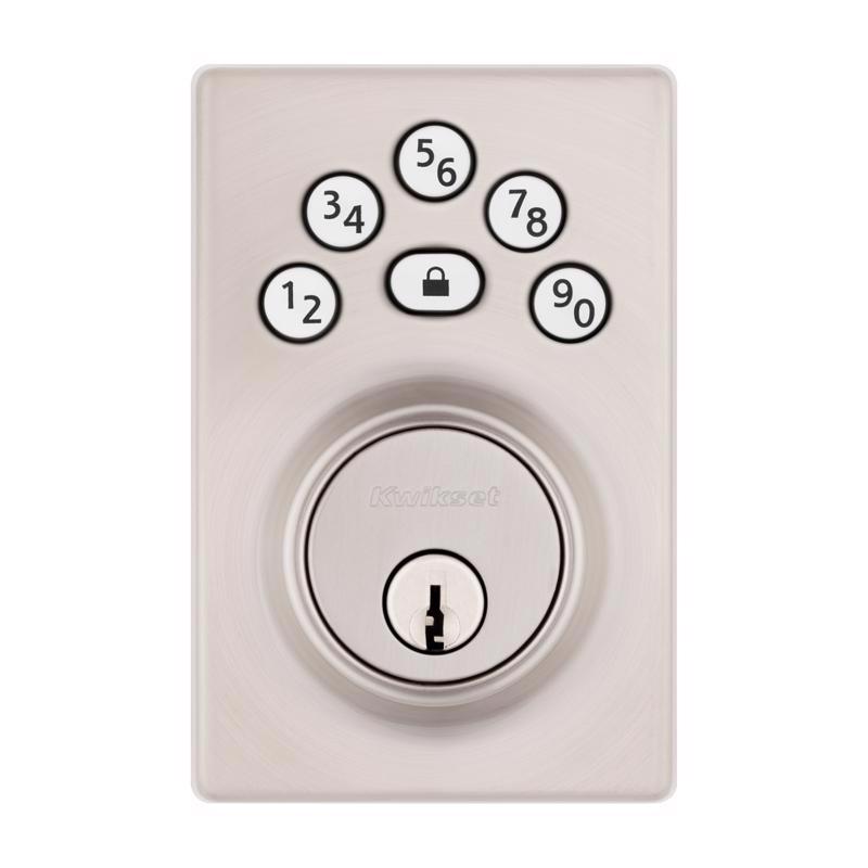 Kwikset Powerbolt Satin Nickel Zinc Electronic Deadbolt