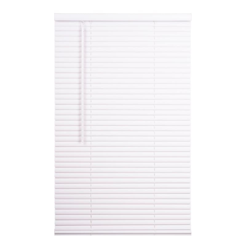 Living Accents Vinyl 1 in. Mini-Blinds 23 in. W X 72 in. H White Cordless