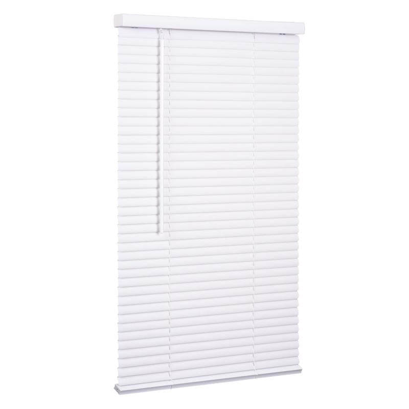 Living Accents Vinyl 1 in. Mini-Blinds 70 in. W X 72 in. H White Cordless