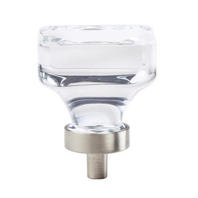 Amerock Glacio Contemporary Square Cabinet Knob 1-5/16 in. Satin Nickel
