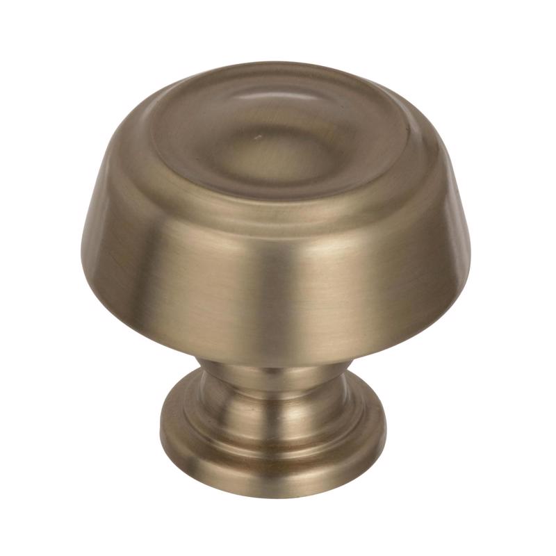 Amerock Kane Transitional Round Cabinet Knob 1-3/16 in. D 1-3/16 in. Golden Champagne