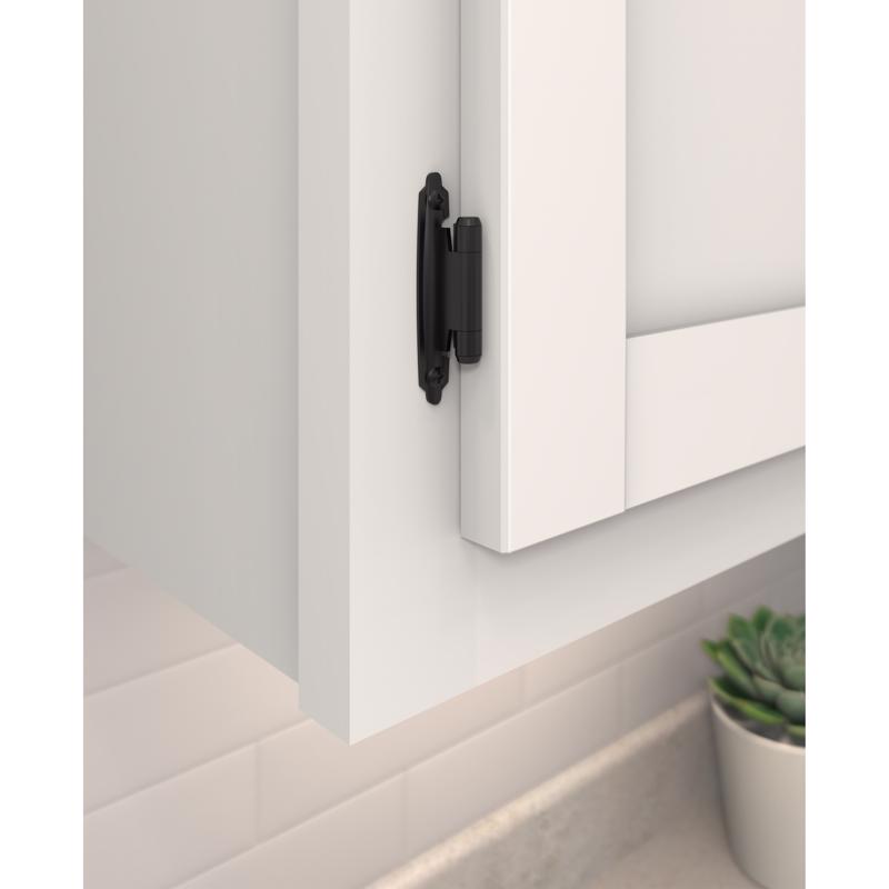 Amerock 2-15/79 in. W X 2-3/4 in. L Matte Black Steel Inset Hinge 2 pk