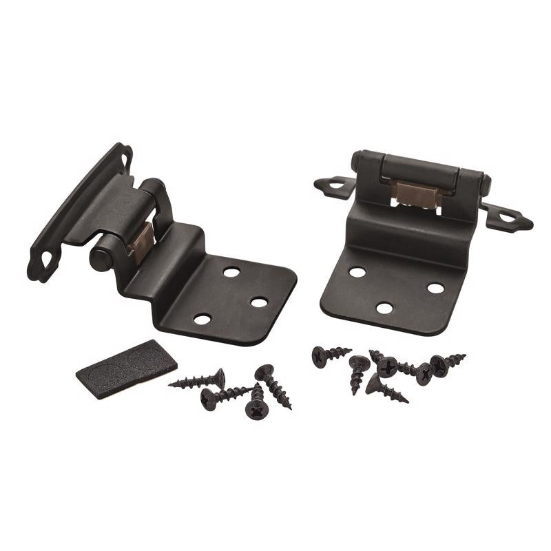 Amerock 2-15/79 in. W X 2-3/4 in. L Matte Black Steel Inset Hinge 2 pk